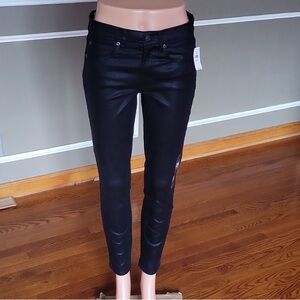 🏷️ BNWT GAP Black Sparkly True Skinny Mid Rise Denim Jeans Size 26R